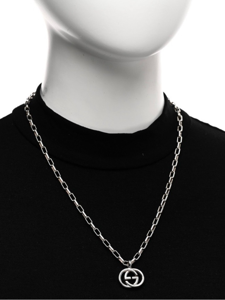 Gucci Interlocking G Sterling Silver Necklace 325$